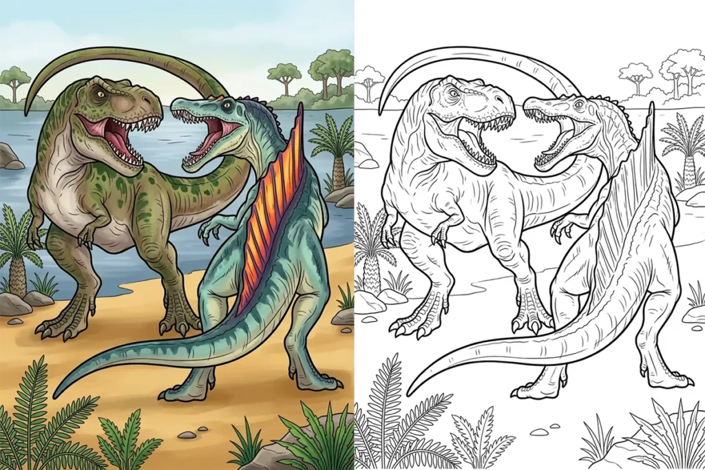 Dinosaur coloring pages