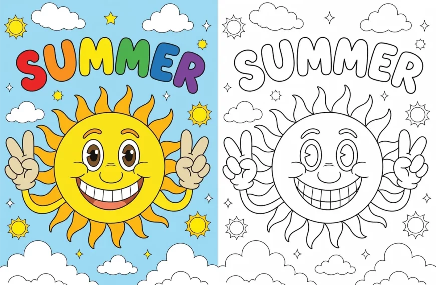 Summer coloring pages