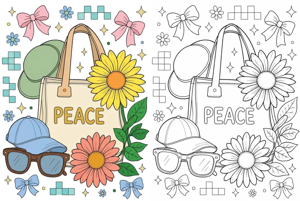 Preppy Coloring Pages